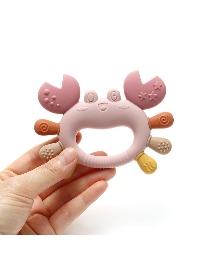 Mini Treasures BPA Free Baby Teething Toys Safe Smoothened Edges, Food Grade Soft Silicone Teethers for Babies, easy to carry, 100% Bpa-Free - Image 2